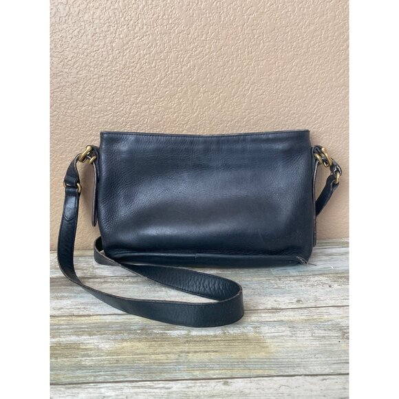 Coach 9802 Slim Equestrian Crossbody Black Leather Bag Made in USA 1997 - Picture 5 of 16